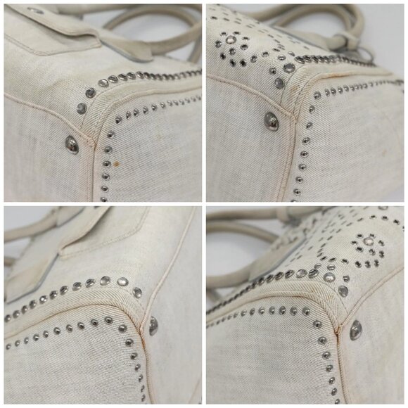 PRADA Bijoux Hand Bag Canvas 2way Gray Auth 113442 - Picture 15 of 16